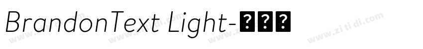 BrandonText Light字体转换